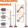 NEWE Shower Cleaning Brush, Tub Tile Cleaner Scrubber with Telescopic Long Handle Image 3