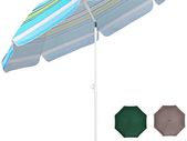 2m Beach Umbrella, Portable Tilting Garden Parasol Umbrella, Sun Parasol/Outdoor Umbrella for Beach/Garden/Pool/Patio, Round Sunscreen