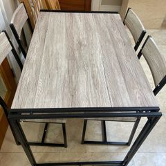 Good Solid 3.5Ft Kitchen Dining Table & 4 x Chairs Set - Can Deliver