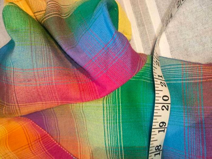 Vintage rainbow plaid blazer