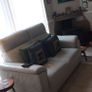 Stunning Harvey Norman Cream Italian Leather Two Seater Sofa Image 10