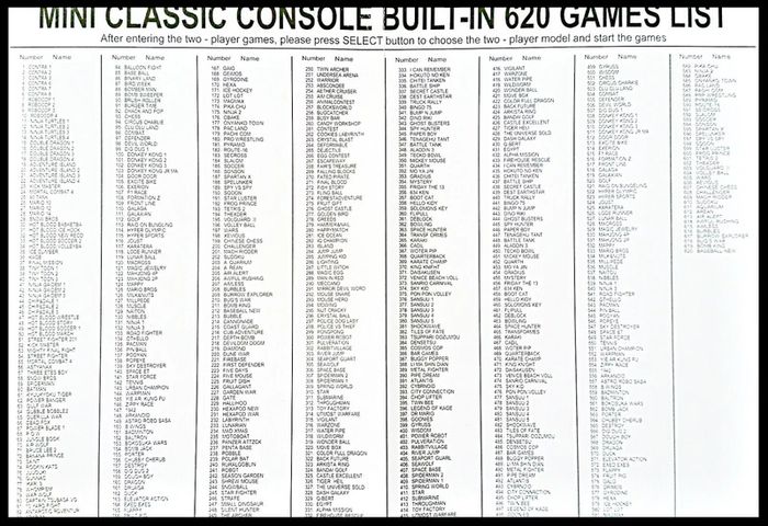 Retro Classic Family HD TV Game Console Built-in 620 Games with 2 Controllers Snes Nes Mega drive