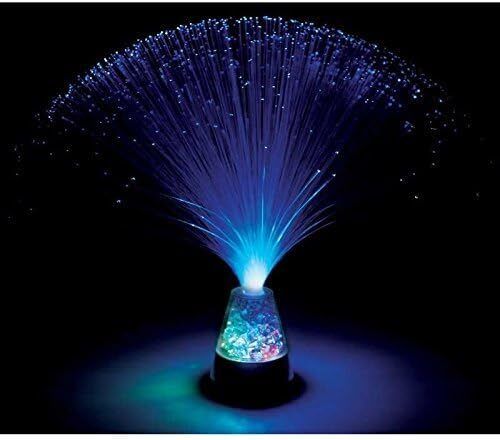 E&A Ice Fiber Optic Mood Novelty Lamps Lighting Glacier Lite with Color-Changing Crystals Base