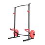 Power Cage Squat Rack, Multifunctional Power Rack Home Gym, Strength Training Workout Equipment with 4 Band Pegs, Adjustable J-Hooks & Safety Bars for Barbell Squat Bench Press Pull-Up Image 8