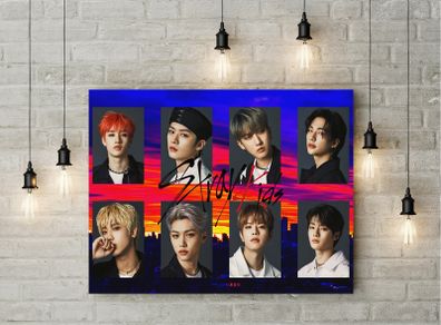 Stray Kids custom printed Wall picture 3mm foamex board printed picture Stray kids picture on it wall board wall decor wall art picture