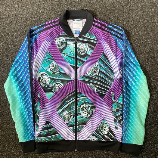Adidas X Mary Katrantzou Futuristic Abstract Zip Up Track Top