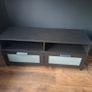 Large black TV unit / media console in good used condition. Image 2