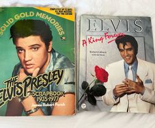 2x Elvis Presley Books Solid Gold Memories and a King Forever
