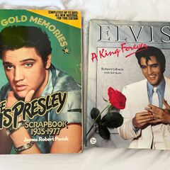 2x Elvis Presley Books Solid Gold Memories and a King Forever