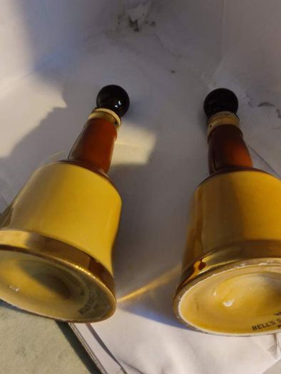 Set Of 2 Bell's Scotch Whisky bell Bottle.