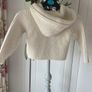 Cream hooded cardigan size 1 - 2 zipped front Image 7