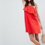 Red Frill Dress Image 2