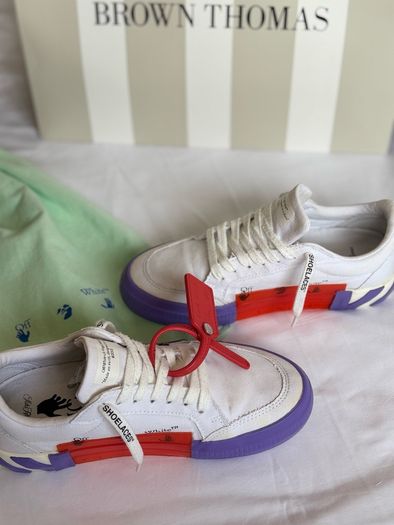 Off-White/White & Purple Sneakers