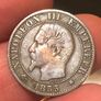 France 5 centimes 1855 BB with anchor Image 2
