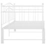 Pull-out Sofa Bed Frame White Metal 90x200 cm Image 7