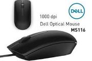 Dell MS116 Wired USB Optical Mouse 1000 dpi (New)