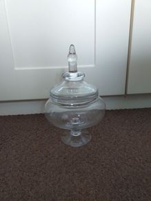 Small Glass Apothecary with Lid