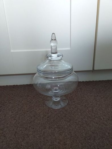 Small Glass Apothecary with Lid