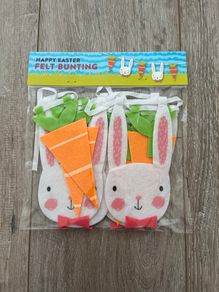 Happy Easter: Rabbit and Carrot Felt Bunting