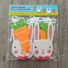 Happy Easter: Rabbit and Carrot Felt Bunting