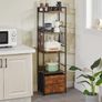 5-Tier Industrial bookshelf with Fabric Cloth drawers, Free Standing Shelf for Living Room, Bedroom, Kitchen,Office,Steel Frame, Rustic Brown Image 5