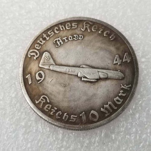 Ww2 Mark German Coin  Hitler Luftwaffe Swastika Nazi Warplane  Reichsmark