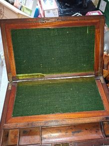 Genuine 19th Century Victorian writing slope with 2 hidden drawers postage available or collection is always welcome and recommended in Rochfortbridge Westmeath