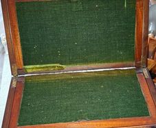 Genuine 19th Century Victorian writing slope with 2 hidden drawers postage available or collection is always welcome and recommended in Rochfortbridge Westmeath
