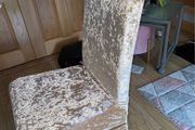 REDUCED 6 fOR 50 EURO. Champagne crushed velvet  large chair cover