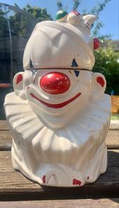 Vintage McCoy Pottery Clown Cookie Jar - Circa 1940s