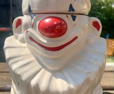Vintage McCoy Pottery Clown Cookie Jar - Circa 1940s