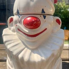 Vintage McCoy Pottery Clown Cookie Jar - Circa 1940s