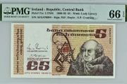 Ireland | 1991 | 5 Pounds | P.71e | Afg 476984 | 66 Epq | Gem Unc