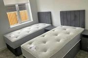 New Stylish single ,Double 4ft, 4ft6, King 5ft And 6ft Superking Sizes Divan Beds Instock. Drawers And Optional Tufted Mattresses Available. Free Delivery