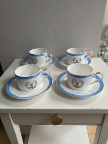 Newbridge Silverware  Designer Careleton Varney cups and saucers set