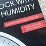 Wall Clock With Temperature And Humidity 25cm x 4.5cm - Made In Germany Image 5