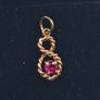 Vintage 9ct  gold ruby pendant Image 7