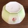 Vintage 1930s Art Deco Green floral ceramic soap dish Image 6