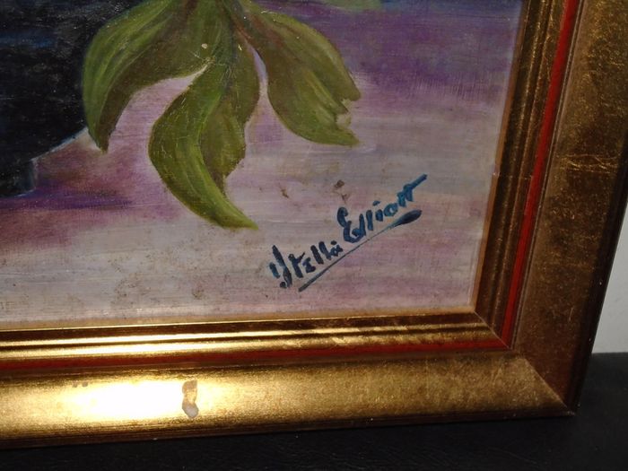 oil painting on board signed