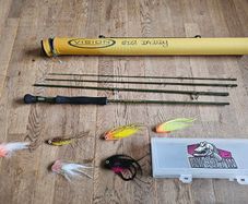 Complete pike fly fishing outfit  see video