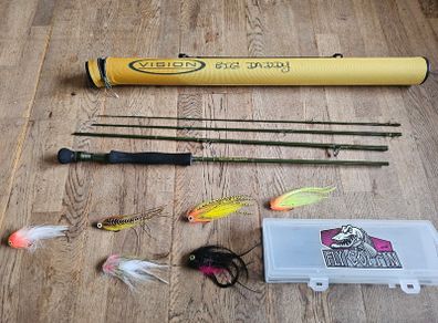 Complete pike fly fishing outfit  see video