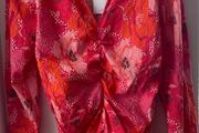 Savida ladies pink ruched top size 18 New