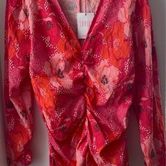 Savida ladies pink ruched top size 18 New