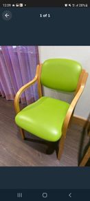 set of 6 beech framed waiting  chairs