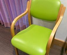 6 x beech framed office chairs