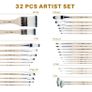 Set of 32 paintbrushes in case Image 3