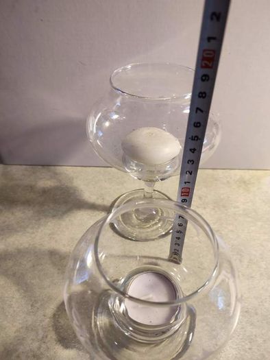 Lovely Set Of 2 Night Light Glasses Candle Holder