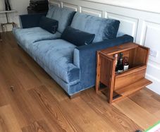CB2 Solid Wood Elixir Mini Bar Cabinet