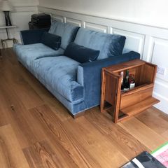 CB2 Solid Wood Elixir Mini Bar Cabinet
