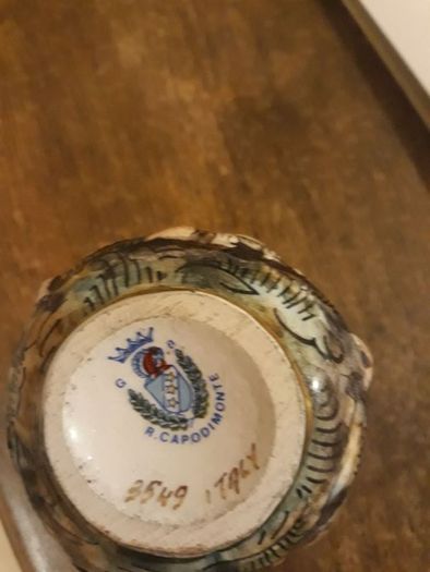 Vintage Copodimonte Cherub miniature vase